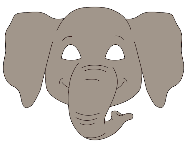 Best Photos of Paper Mask Elephant Face Template - Paper Plate ...