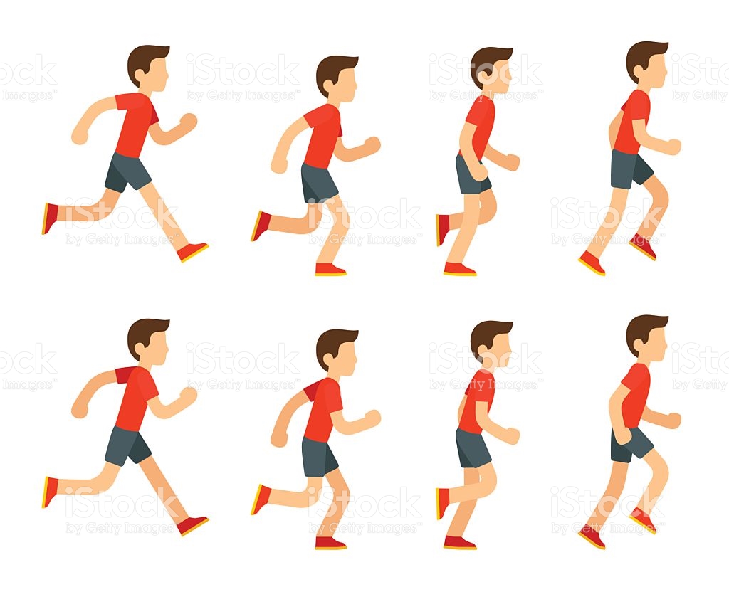 Running Man Animation stock vector art 591434656 | iStock - ClipArt