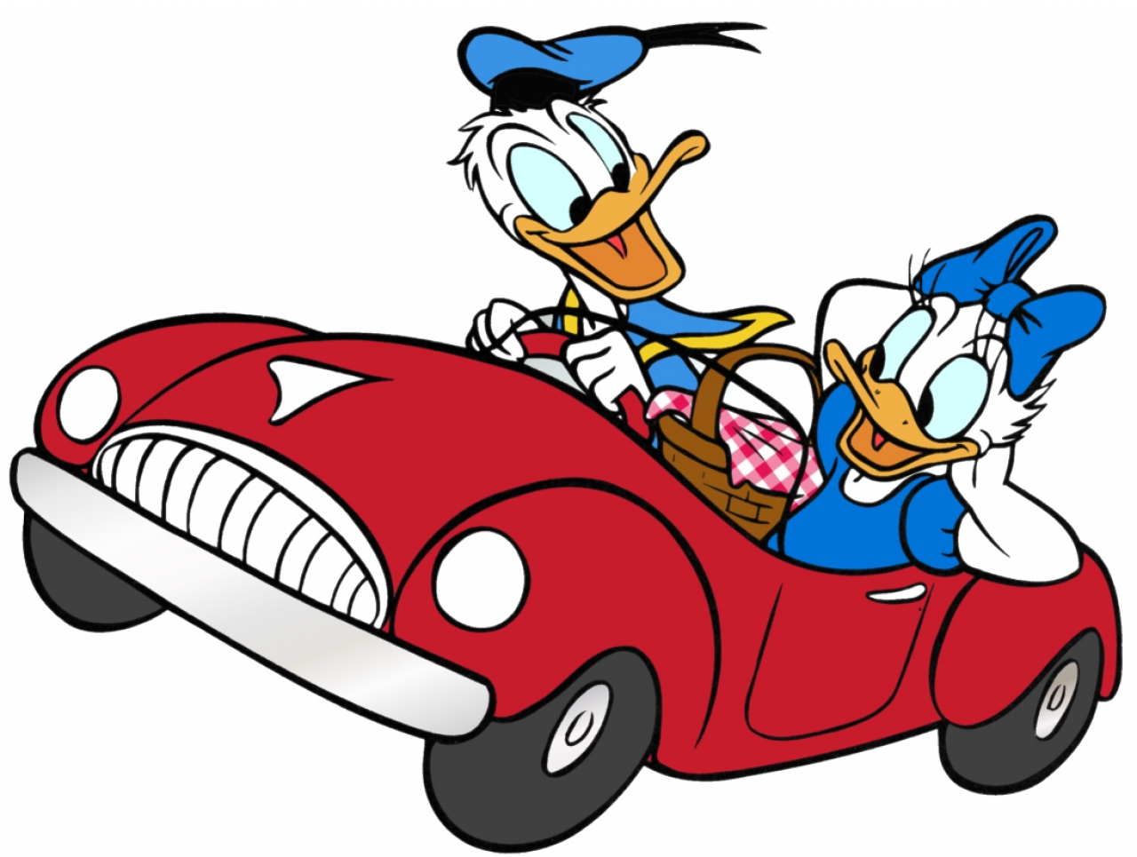 daisy and duck car picture, daisy and duck car wallpaper