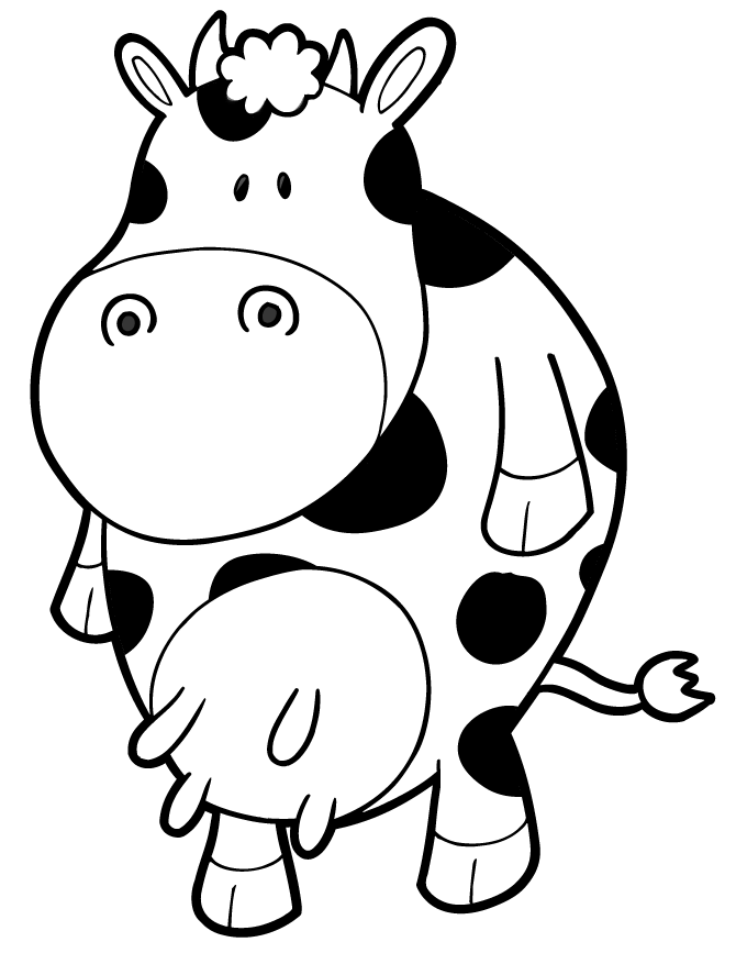 Cow Coloring Pages For Kids - AZ Coloring Pages