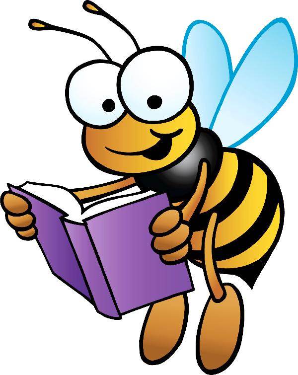 Summer Bee a Reader Clipart