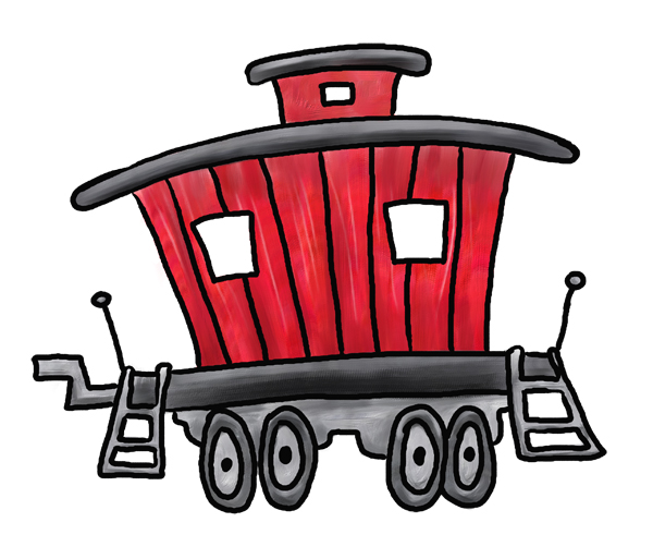 Vehicles For > Train Caboose Clip Art