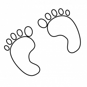 Footprint Black And White Clipart