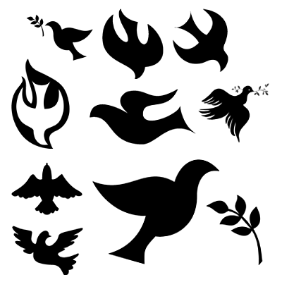 Free Christian Dove Symbols - SuziQ Creations