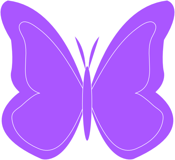 Pink and purple butterfly clipart