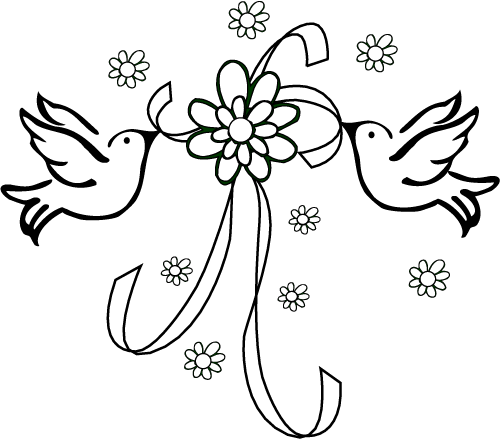 Wedding dove clipart