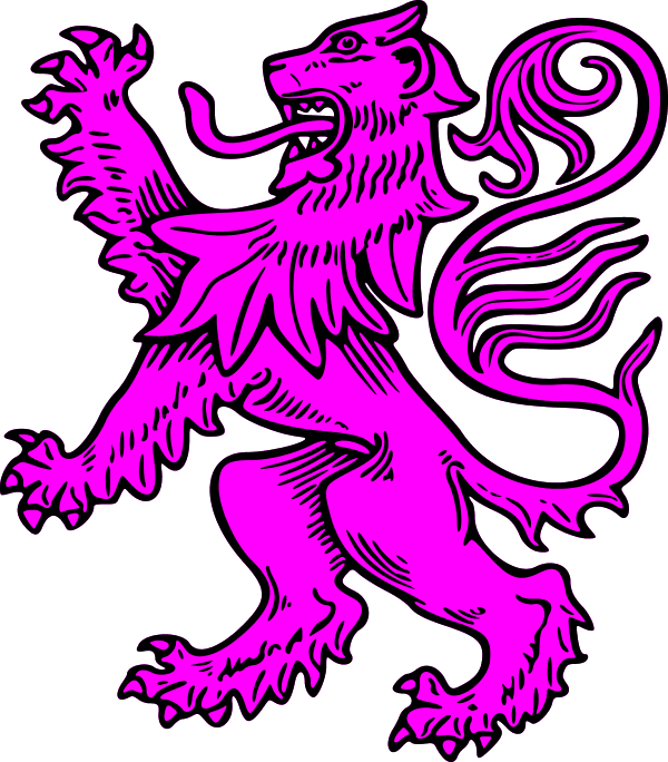 lion rampant - vector Clip Art