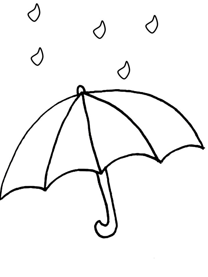 Umbrella Color Sheet - AZ Coloring Pages