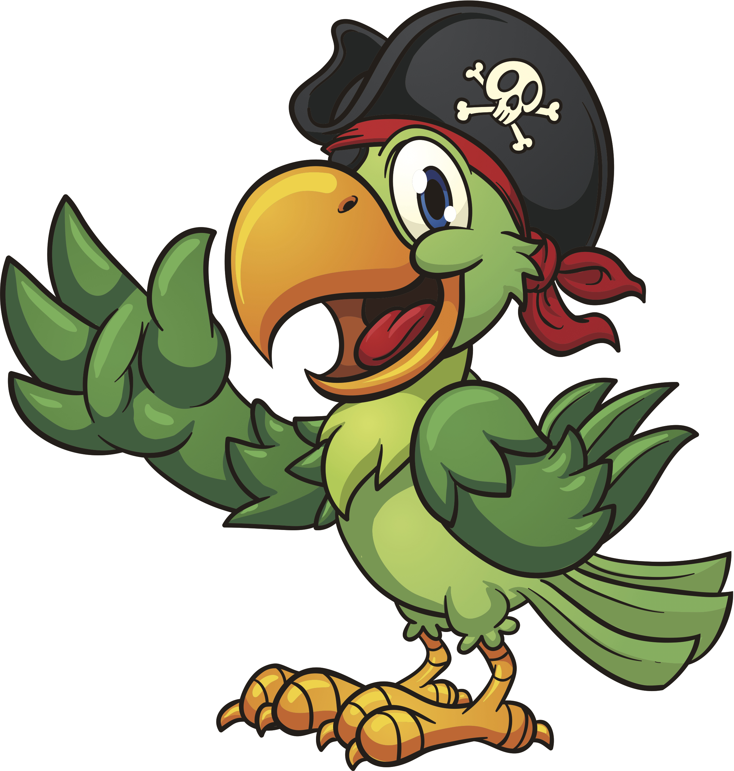 Cute Pirate Parrot Clipart