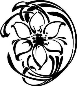 Flower rose vine tribal vinyl window decal sticker 045 ...