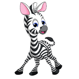 Baby zebra clipart