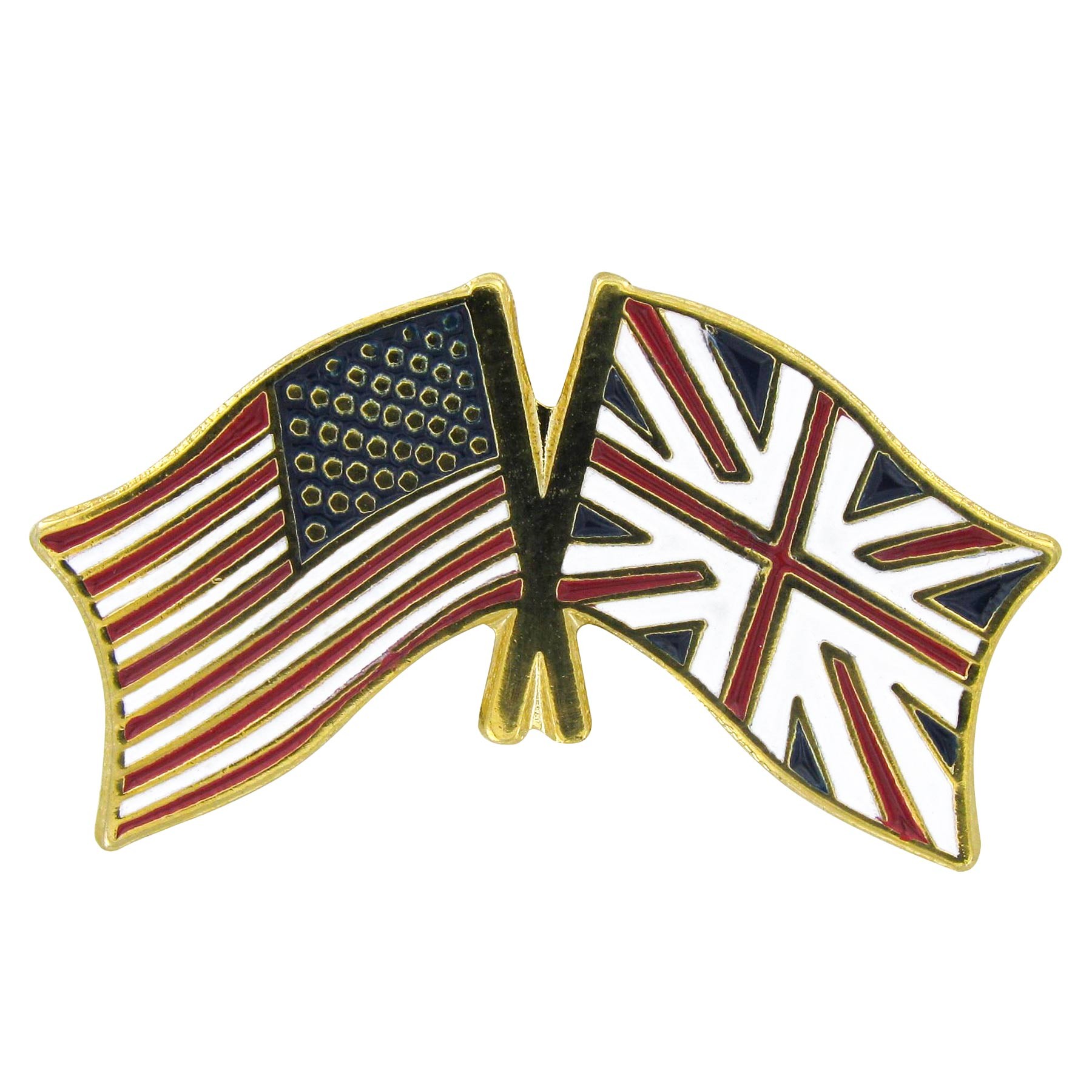 USA Flag and UK Flag Lapel Pin