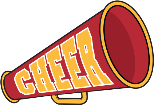 Image of Cheerleader Megaphone Clipart #6248, Cheer Poms And ...