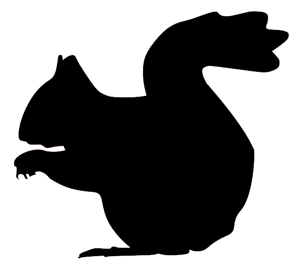 Squirrel silhouette clip art