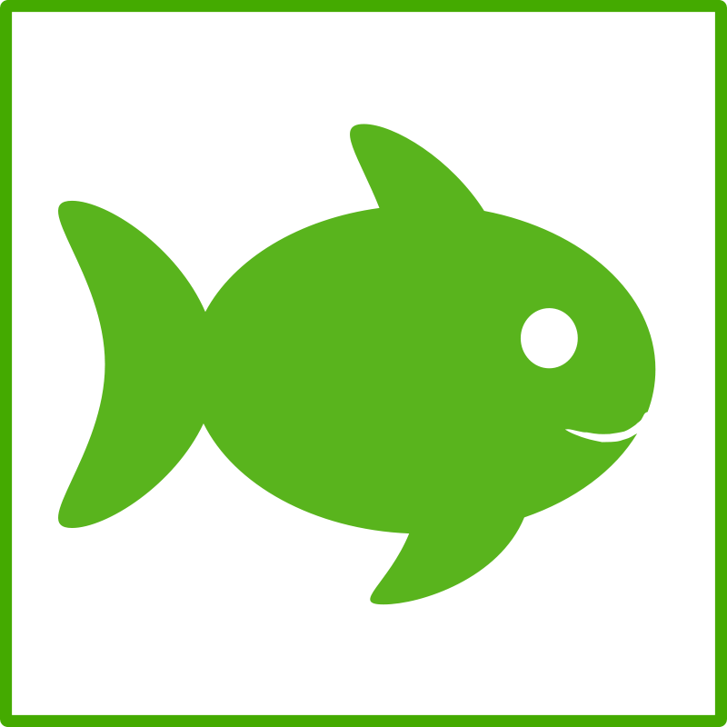 Green fish clipart