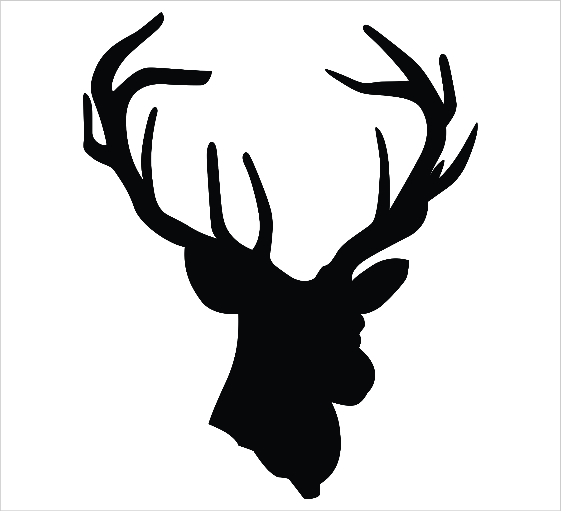 Free stag head down load clipart