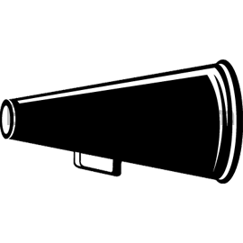 Cheerleader clipart megaphone