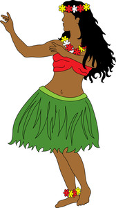 Clip Art Animated Hula Dancers Clipart