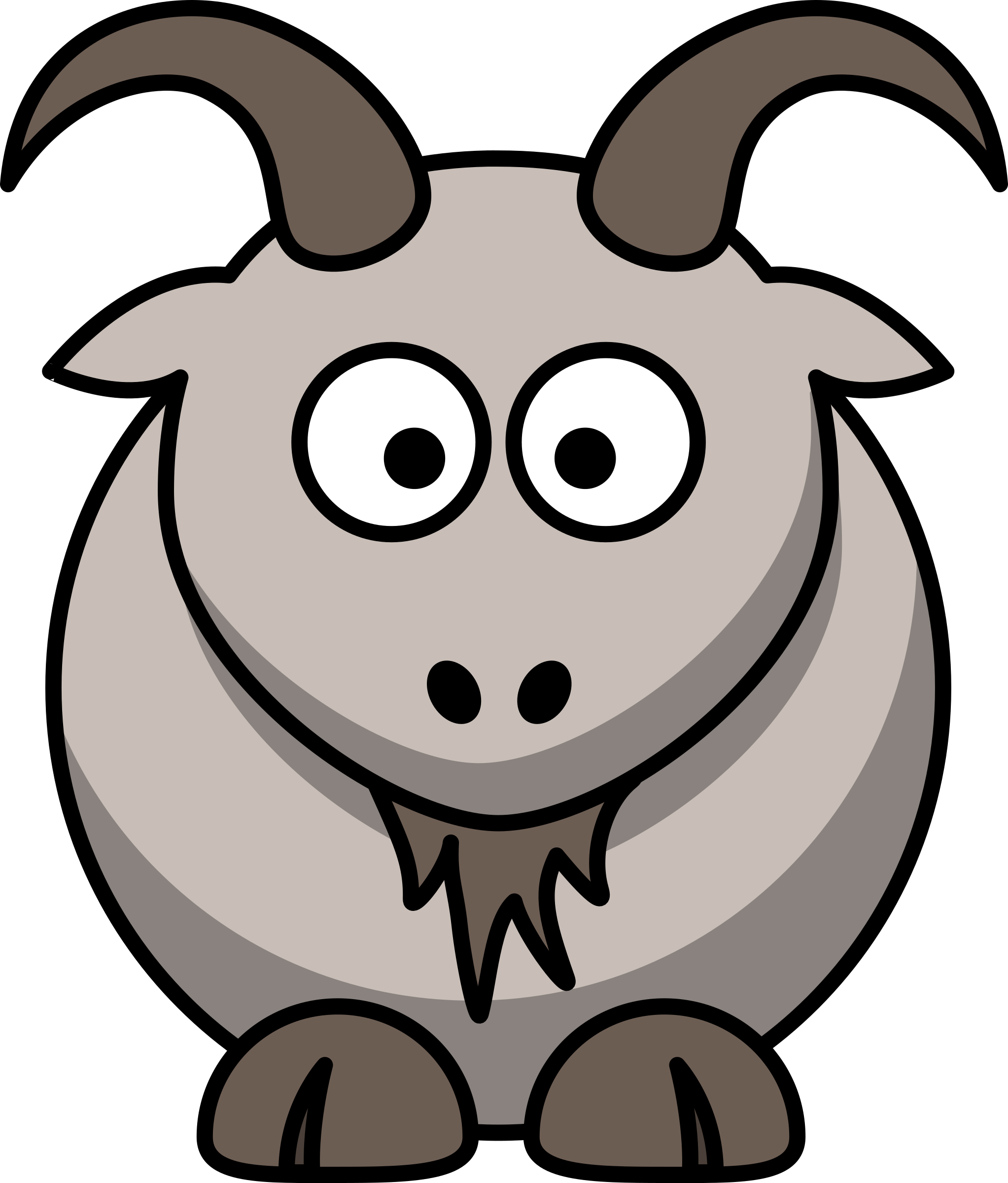 Clipart - Cartoon goat