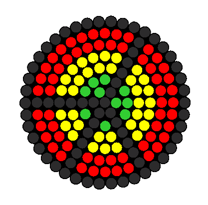 Rasta Peace Sign Perler Bead Pattern | Bead Sprites | Simple Fuse ...