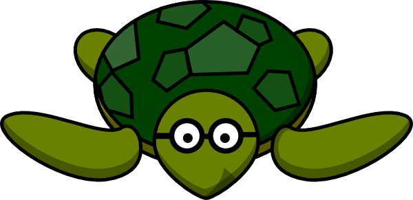 Cartoon Turtle With Glasses #105