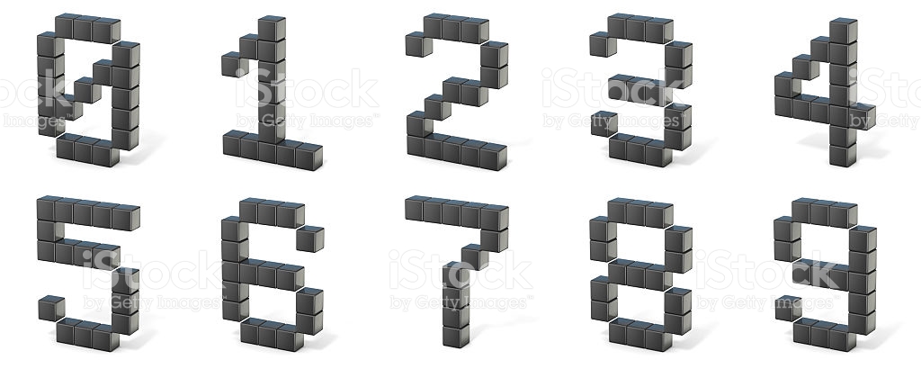 8 Bit Font Numbers 3d Stock Photo 615795912 IStock ClipArt Best 