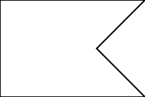 Flag shape swallowtail.svg