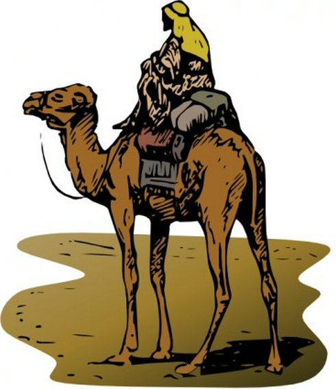 Person Riding Camel Clip Art | Free Vector Download - Graphics,