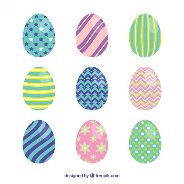 Easter eggs with geometric ornaments Vector | Free Download