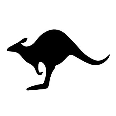 Kangaroo clipart silhouette