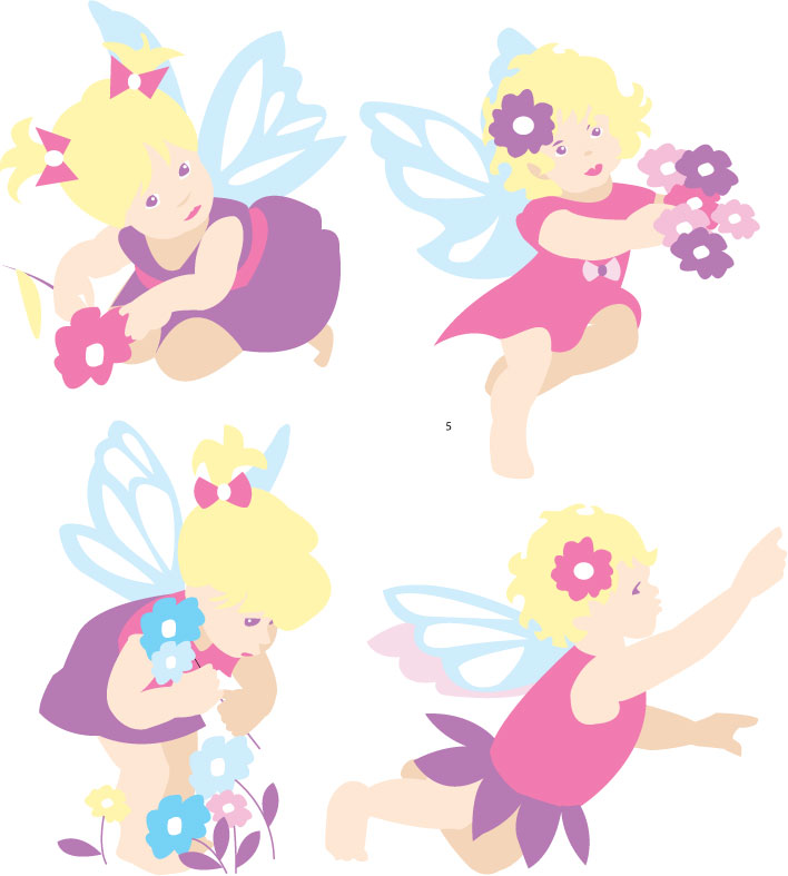 Baby Flower Fairy Mural - Paint By Number Children's Mural