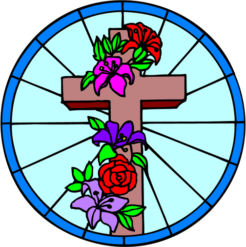 Cross With Flowers Clipart