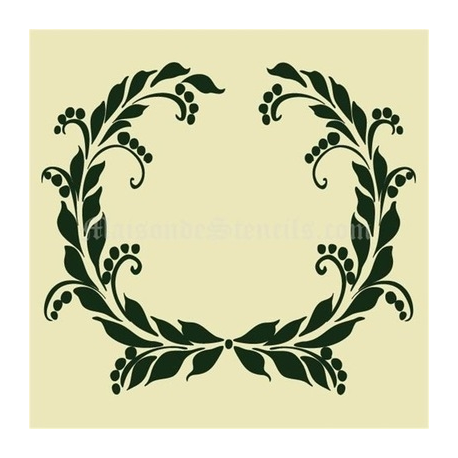 Laurel Wreath Holiday 12x12 Stencil