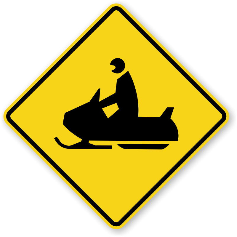 Snowmobile, ATV Crossing Signs