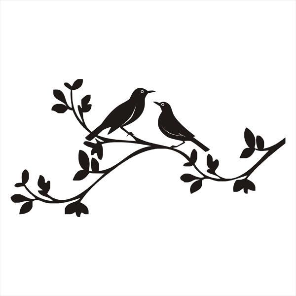 Birds on a Branch Silhouette — Crafthubs