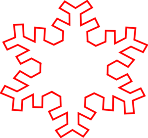 Red Snowflake Clipart