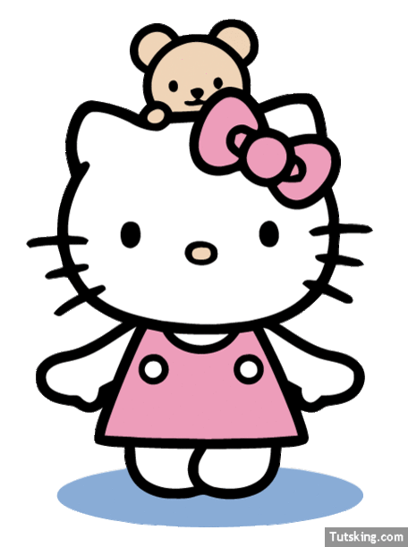 Hello kitty kitty clip art vector kitty graphics image #18232