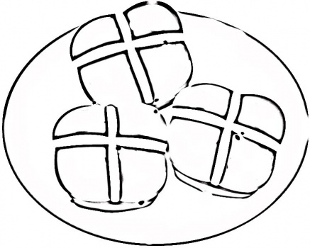 Hot Cross Buns coloring page | Super Coloring