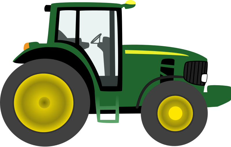 Red Tractor And Trailer Clipart