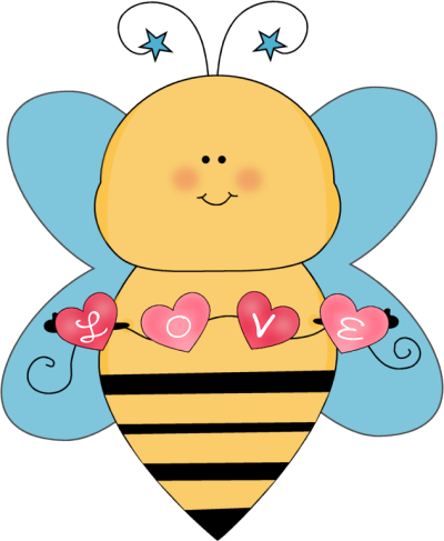 Bee Reading Borders Clipart