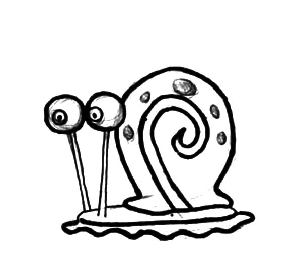 Sketch Gary the Snail Coloring Pages | Color Luna