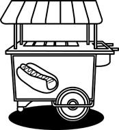 Concession stand food clipart black and white