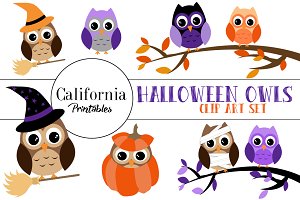 Halloween owl clip art Photos, Graphics, Fonts, Themes, Templates ...