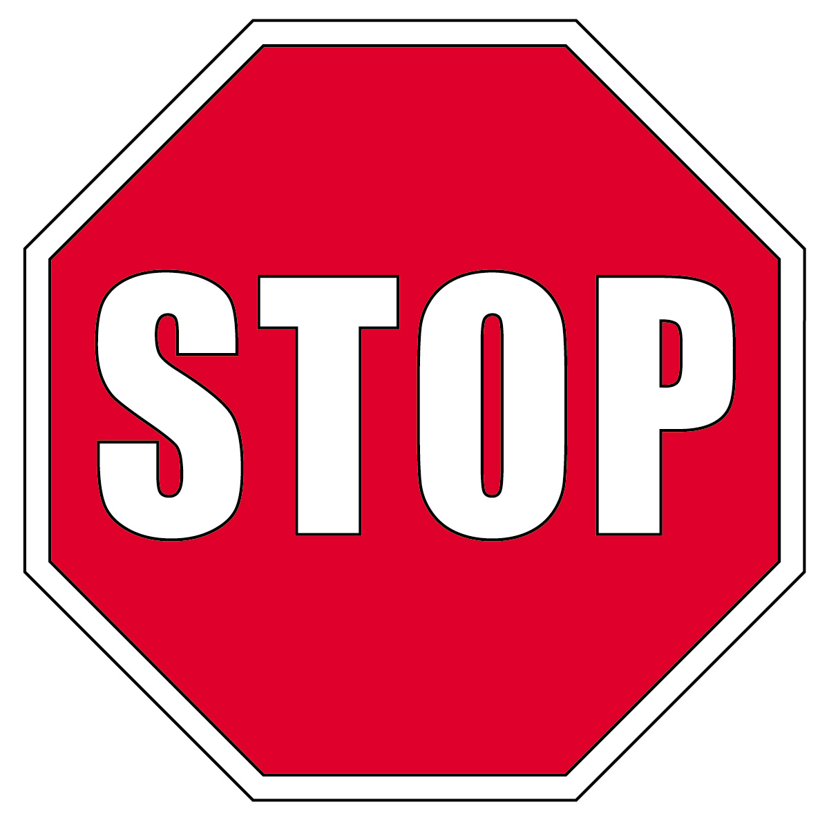 Red stop sign clip art