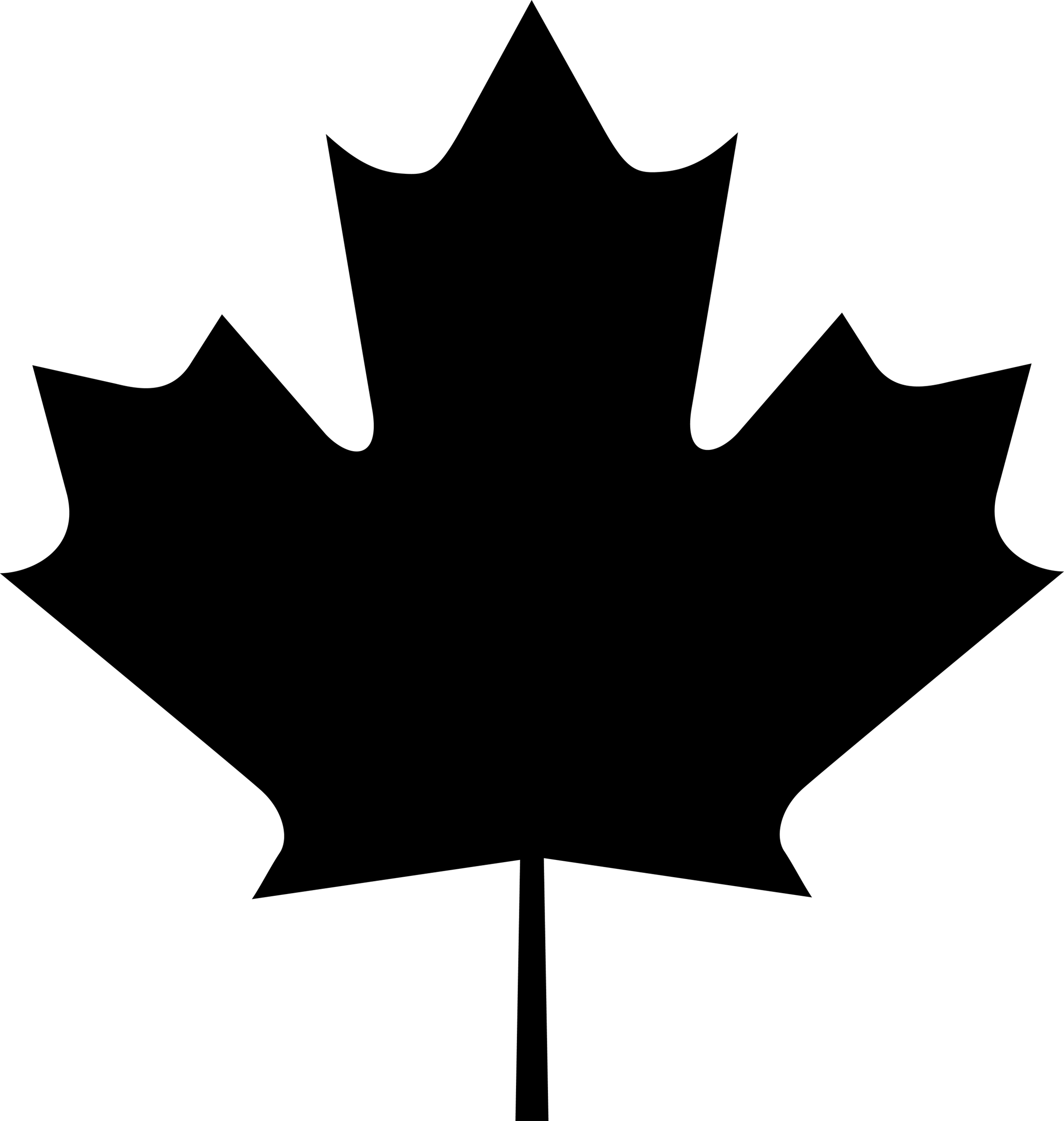 Clipart maple leaf outline