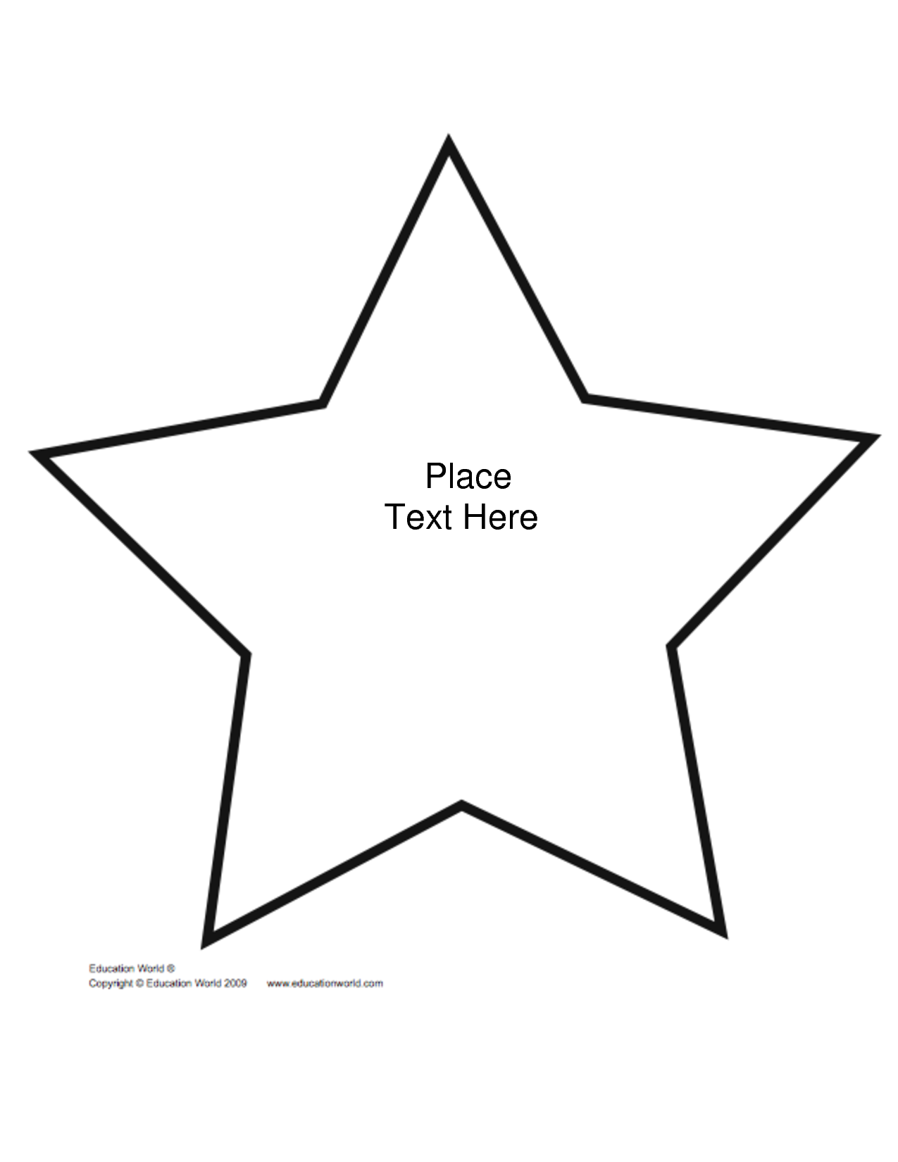 Large Star Template Printable #1078