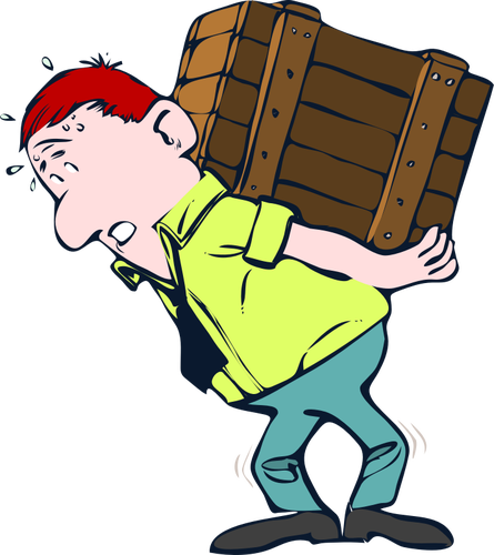 Clipart images of army man struggling with heavy backpack ...