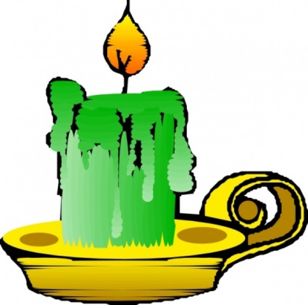 Green Candle clip art | Download free Vector