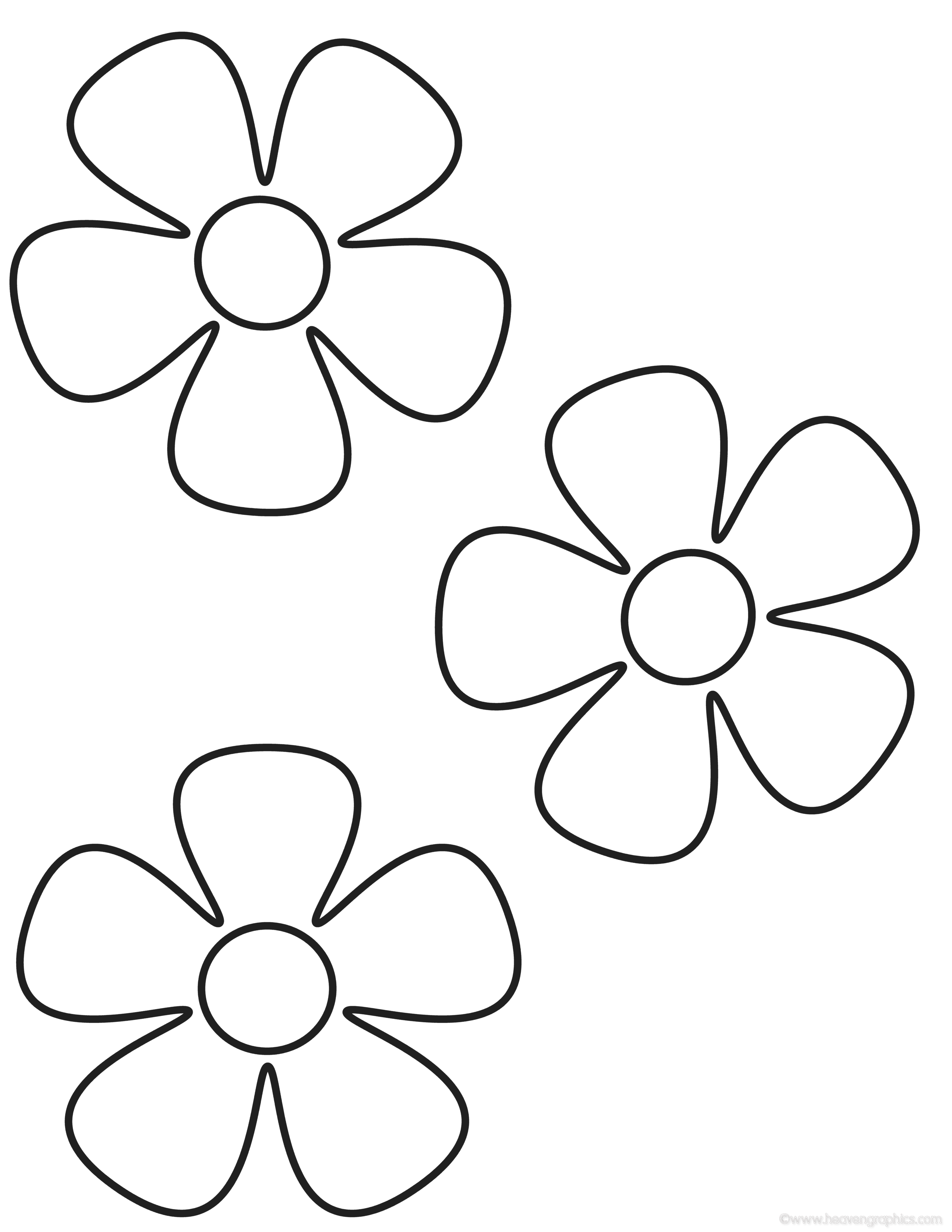 Coloring Pages For Simple Flowers | Printable Coloring Pages