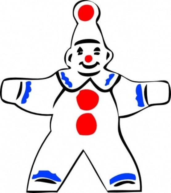 Simple Clown Figure clip art | Download free Vector